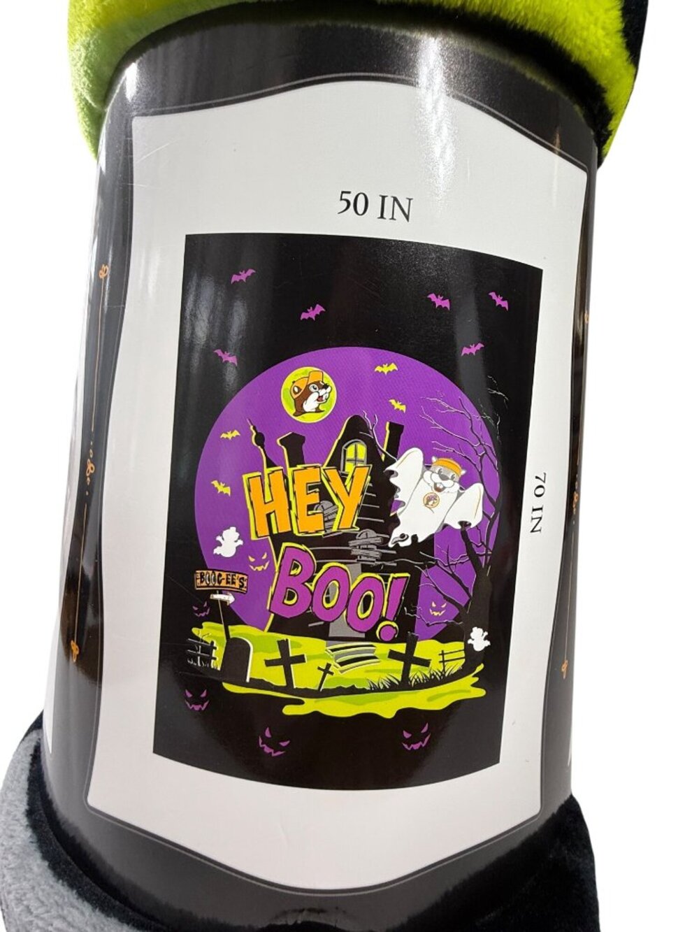 Buc-ee's Hey Boo Halloween Blanket 50x70 Inches Soft Plush Throw